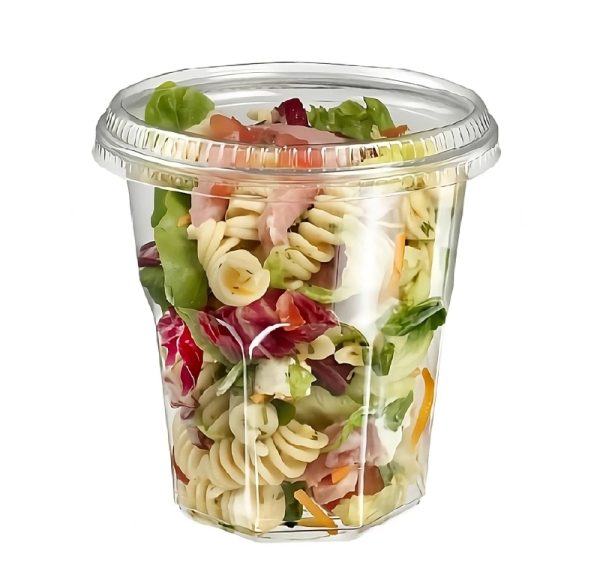 Posudica rPET Vintage 700ml d=119mm h=111mm prozirna za deserte/voće/salatu za poklopcem (komplet)