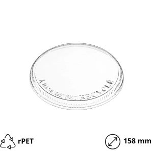 Poklopac rPET za posudico Vintage 1500 ml d=158 mm h=13 mm 75 kom