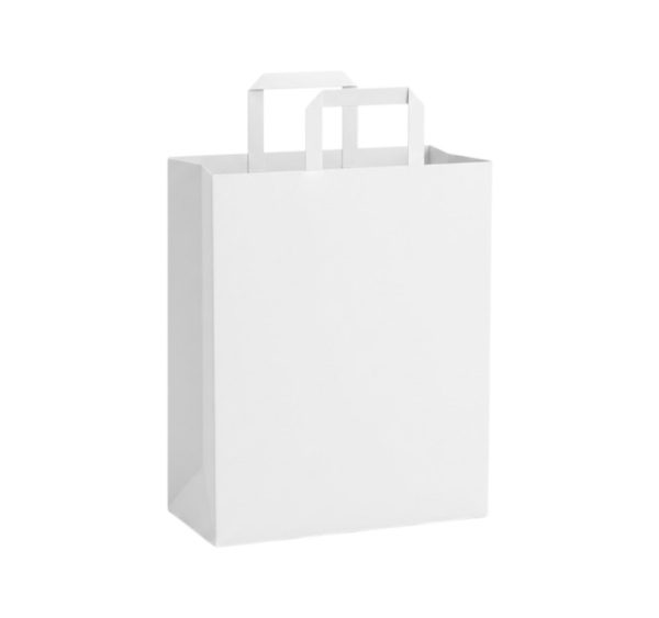 Papirnata vrećica sa ravnom ručkom 320x170x400 mm bijel 25 kom