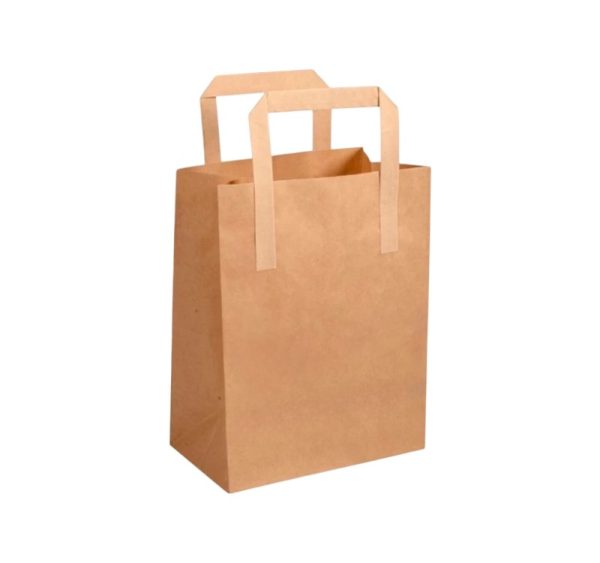 Papirnata vrećica sa ravnom ručkom 180х100х220 mm kraft 25 kom