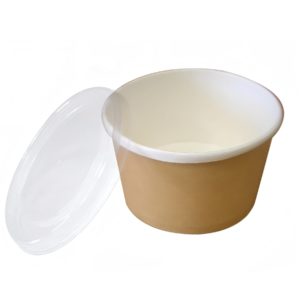 Papirnata posuda za poklopcem ECO 520 ml d=110 mm h=84,5 mm kraft, komplet (50 kom)