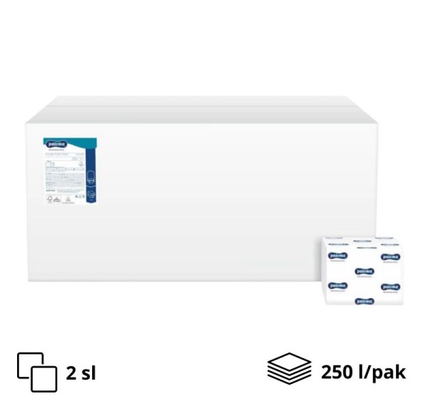 Toaletni papir 2 sl u listovima bijeli 250l/pak FP Paloma Professional list 22x11mm (5198) [30 kom/pak]