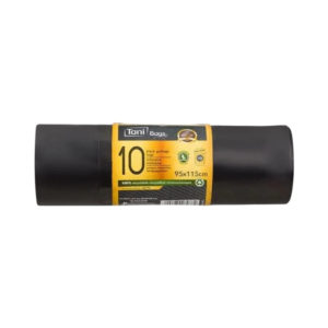 Vreća za smeće HDPE 125 L 95×115 cm crna, 10 kom