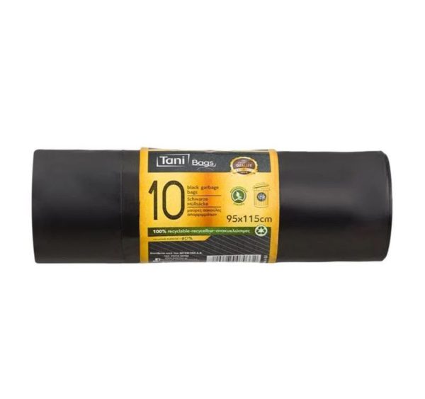 Vreća za smeće HDPE 125 L 95×115 cm crna, 10 kom