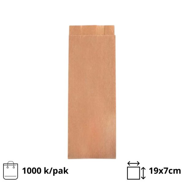 Papirnata vrećica 19х7сm kraft 1000/pak