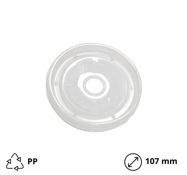 Poklopac PP za posudu papirnatu 380-520ml d=107 mm (OBlid380-520) 25 kom