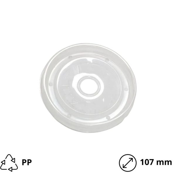 Poklopac PP za posudu papirnatu 380-520ml d=107 mm (OBlid380-520) 25 kom