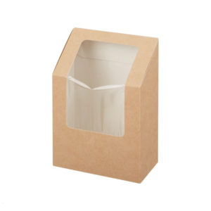 Posuda za wrap/tortilje s folijom 90x50x130 mm kraft 50 kom