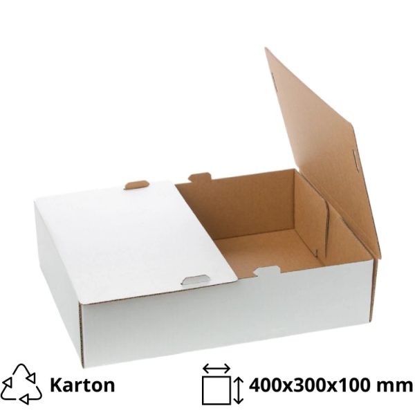 Kutija za desert bez prozora 400x300x100 mm bijela [5 kom/pak]