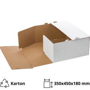 Kutija za desert bez prozora 350x450x180 mm bijela [5 kom/pak]