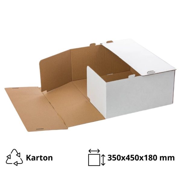 Kutija za desert bez prozora 350x450x180 mm bijela [5 kom/pak]