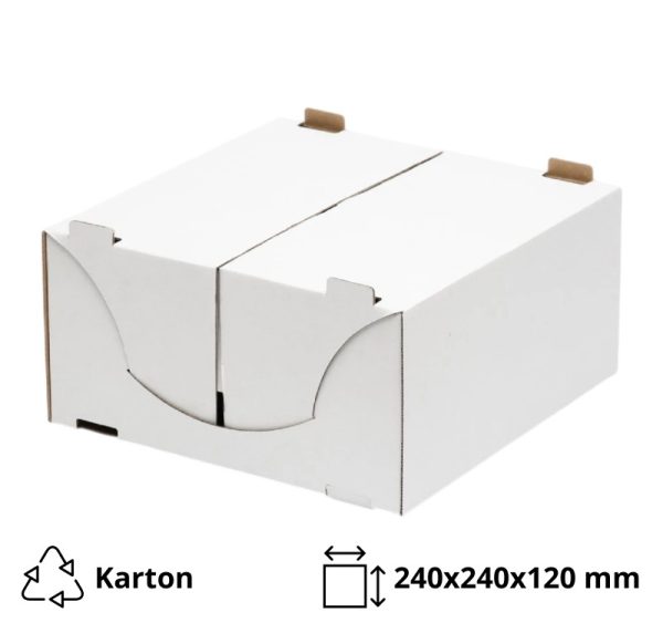 Kutija za torto 240х240х120 mm, bijela [10 kom/pak]