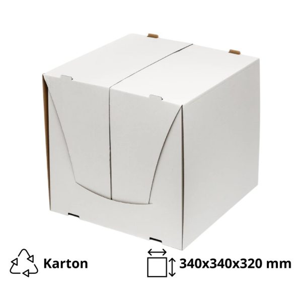 Kutija za torto 340х340х320 mm, bijela [10 kom/pak]