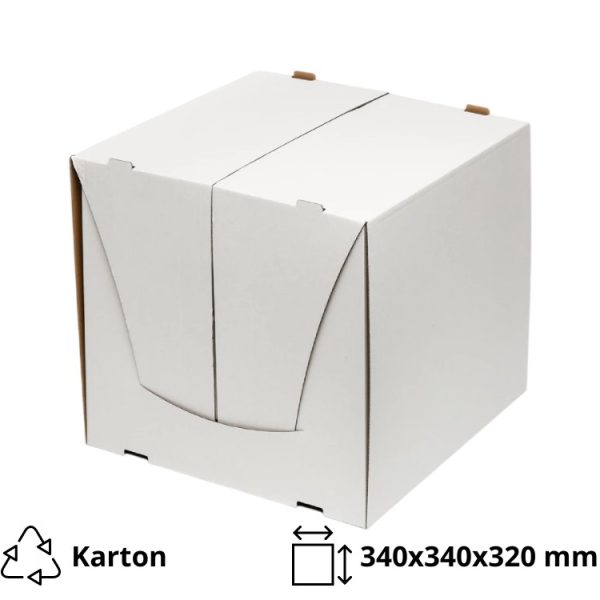 Kutija za torto 340х340х320 mm, bijela [10 kom/pak]