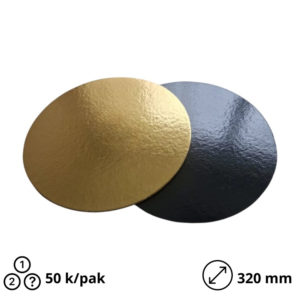 Podmetač krug za torte karton d=320 mm zlatni [50 kom/pak]