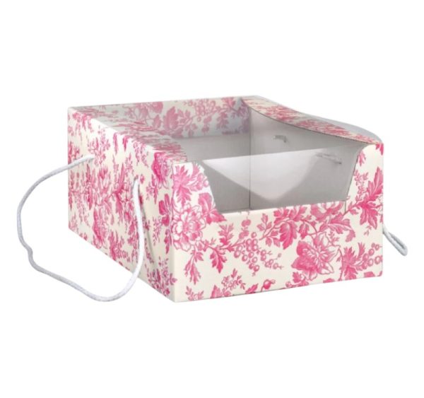 Kutija za desert s prozorom 235x335x140 mm fuksija [2 kom/pak]