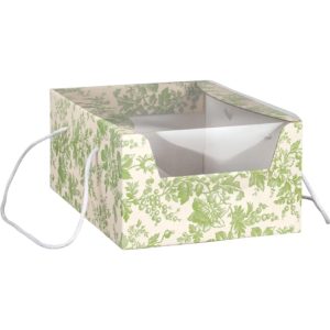 Kutija za desert s prozorom 235x335x140 mm zelena [2 kom/pak]