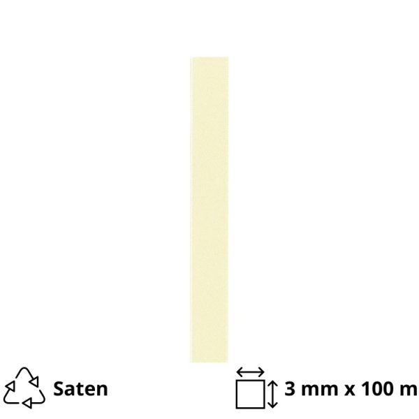 Satenska traka 3mm x 100 m bež