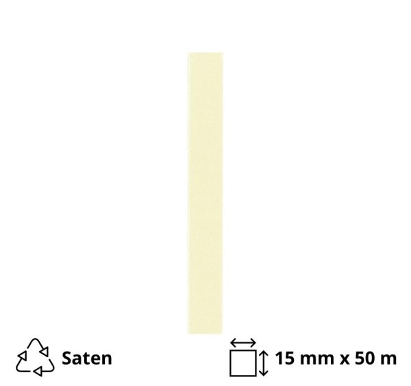 Satenska traka 15 mm x 50 m bež