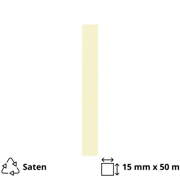 Satenska traka 15 mm x 50 m bež