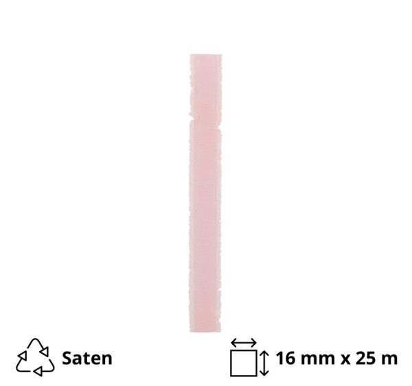 Satenska traka 16 mm x 25 m ružičasta