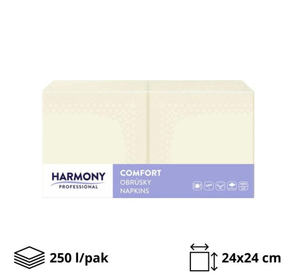 Papirnate salvete 2 sl 24×24 cm šampanj 250 l/pak [8 kom/pak]