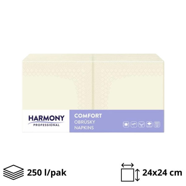 Papirnate salvete 2 sl 24×24 cm šampanj 250 l/pak [8 kom/pak]