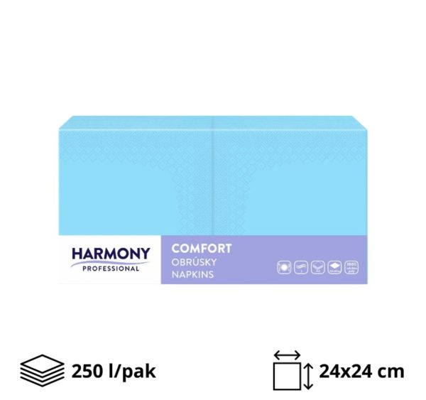 Papirnate salvete 2 sl 24×24 cm plava 250 l/pak