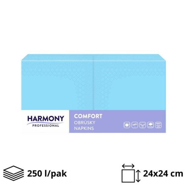 Papirnate salvete 2 sl 24×24 cm plava 250 l/pak