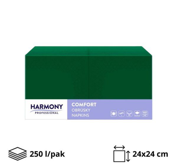 Papirnate salvete 2 sl 24×24 cm zelena 250 l/pak