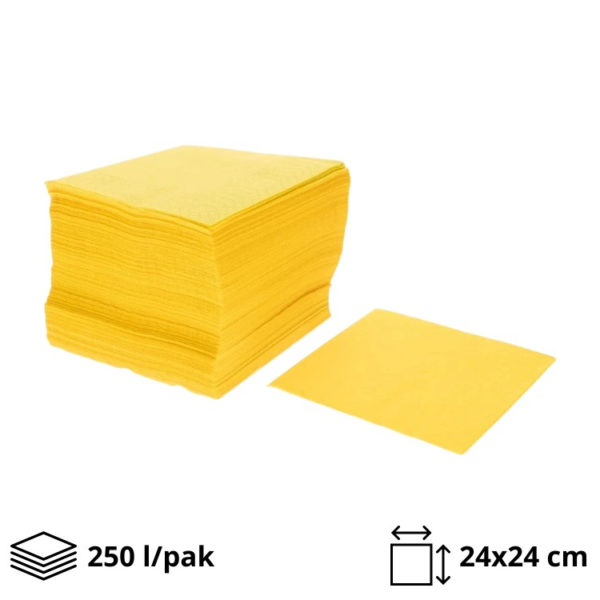 Papirnate salvete 2 sl 24×24 cm žute 250 l/pak [16 kom/pak]