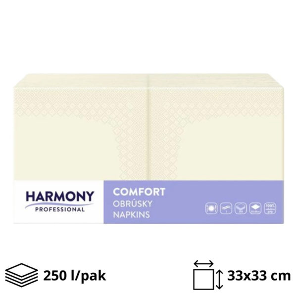 Papirnate salvete 2 sl 33×33 cm šampanj 250 l/pak [4 kom/pak]