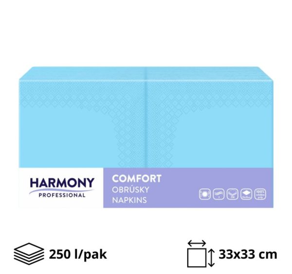 Papirnate salvete 2 sl 33×33 cm plava 250 l/pak