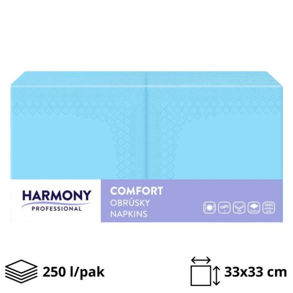 Papirnate salvete 2 sl 33×33 cm plava 250 l/pak