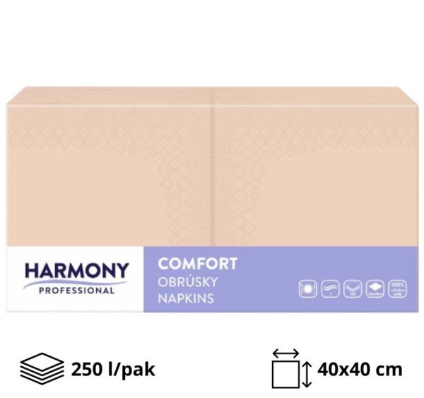 Papirnate salvete 2 sl 40×40 cm cappuccino 250 l/pak [8 kom/pak]