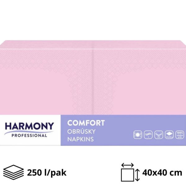 Papirnate salvete 2 sl 40×40 cm ružičasta 250 l/pak [8 kom/pak]