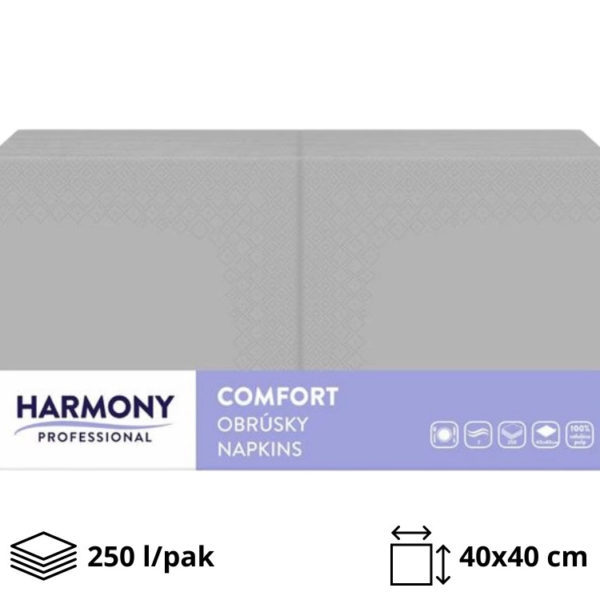 Papirnate salvete 2 sl 40×40 cm siva 250 l/pak [8 kom/pak]