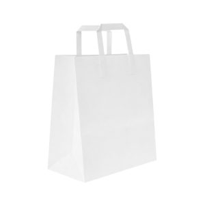 Papirnata vrećica sa ravnom ručkom 320х200х280 mm bijela 250 kom/pak