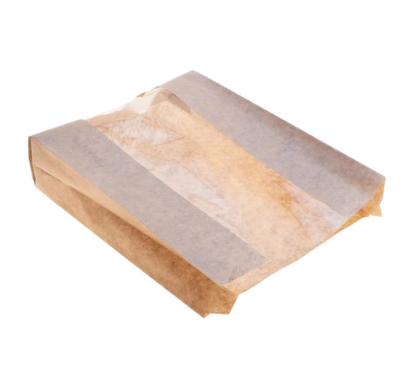 Papirnata vrećica s prozorom 190×410 mm kraft 1000 kom/pak
