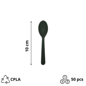 CPLA mini-žlica 10 mm crna 50 kom/pak