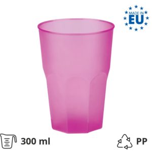 Čaša za koktel PP 300 (420) ml fuksija 20 kom/pak