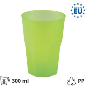Čaša za koktel PP 300 (420) ml zelena 20 kom/pak