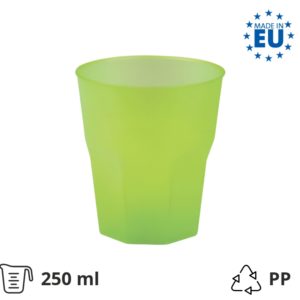 Čaša za koktel PP 250 (350) ml zelena 20 kom/pak