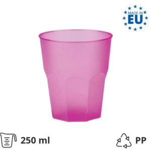 Čaša za koktel PP 250 (350) ml fuksija 20 kom/pak