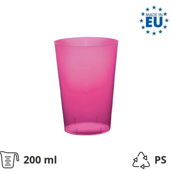 Čaša za koktel PS 200 (250) ml fuksija 25 kom/pak