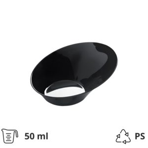 Fingerfood posudica PS 50 ml d=95 mm Sodo crna 50 kom/pak