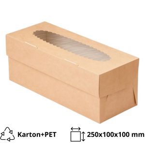 Kutija za muffine sa prozorom ECO MUF 3 250x100x100 mm 25 kom
