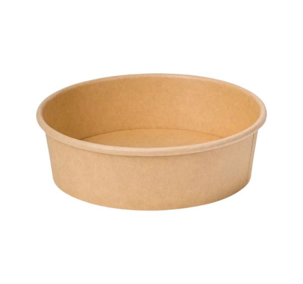 Papirnata posuda 1100 ml d=165 mm h=60 mm kraft bez poklopca 50 kom