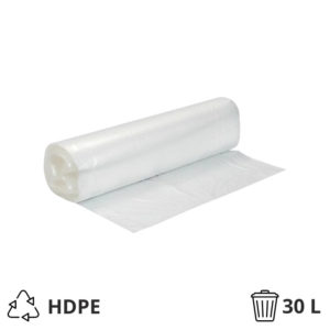 Vreća za smeće HDPE/virgin 30 l 50×60 cm 15 my prozirna 40 kom/rol