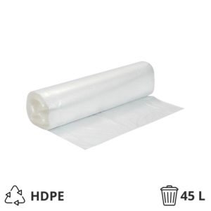 Vreća za smeće HDPE/virgin 45 l 60×70 cm 15 my prozirna 40 kom/rol